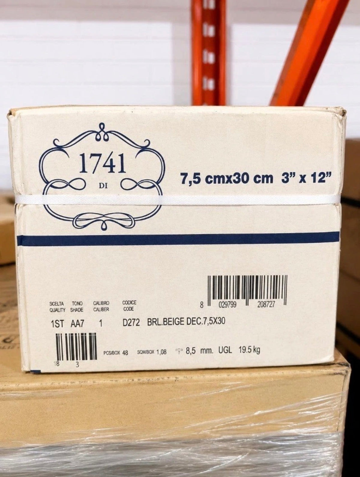 38 Boxes Marca Corona 1741 Beige Decor 75x300mm Ceramic Wall Tiles - TRADE OUTLET SCOTLAND LTD