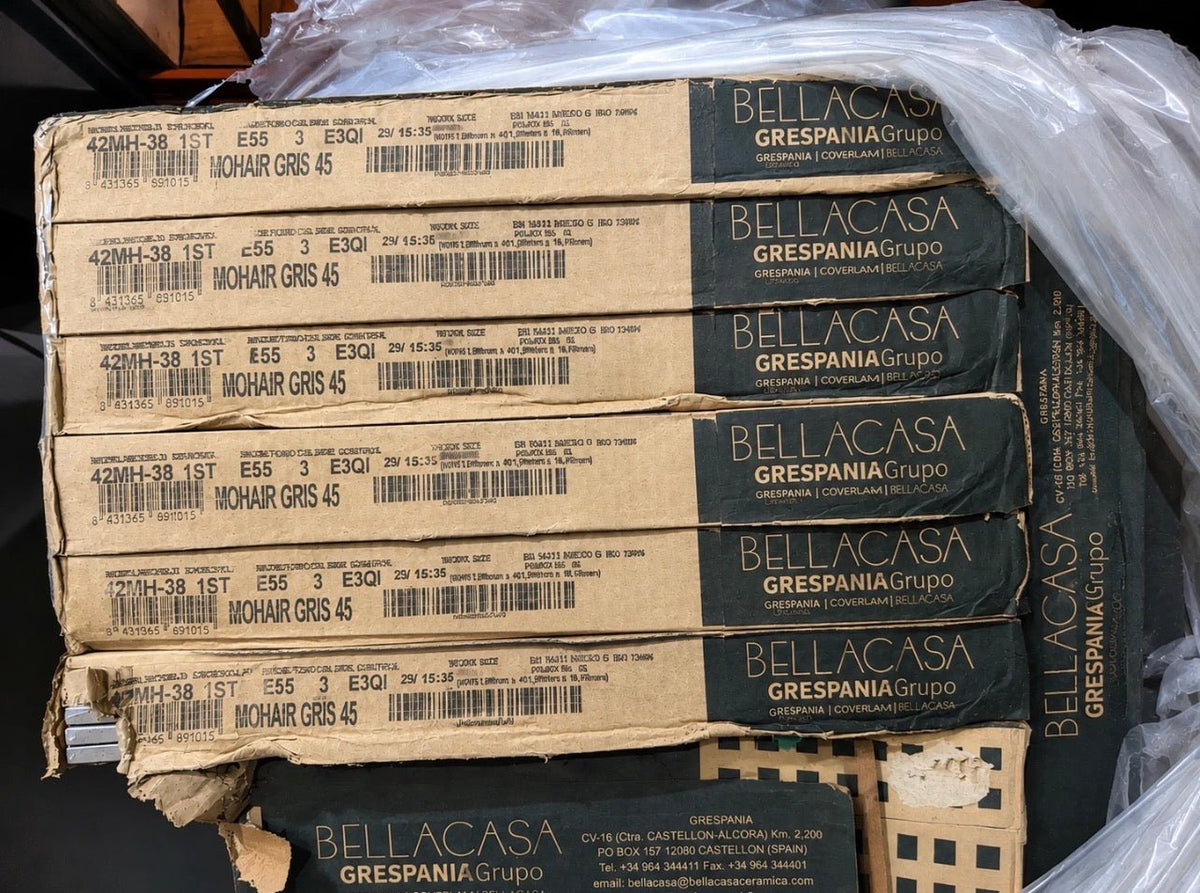 Job Lot 64 Boxes Bellacasa Mohair Gris Porcelain Wall & Floor Tiles 450*450mm - TRADE OUTLET SCOTLAND LTD