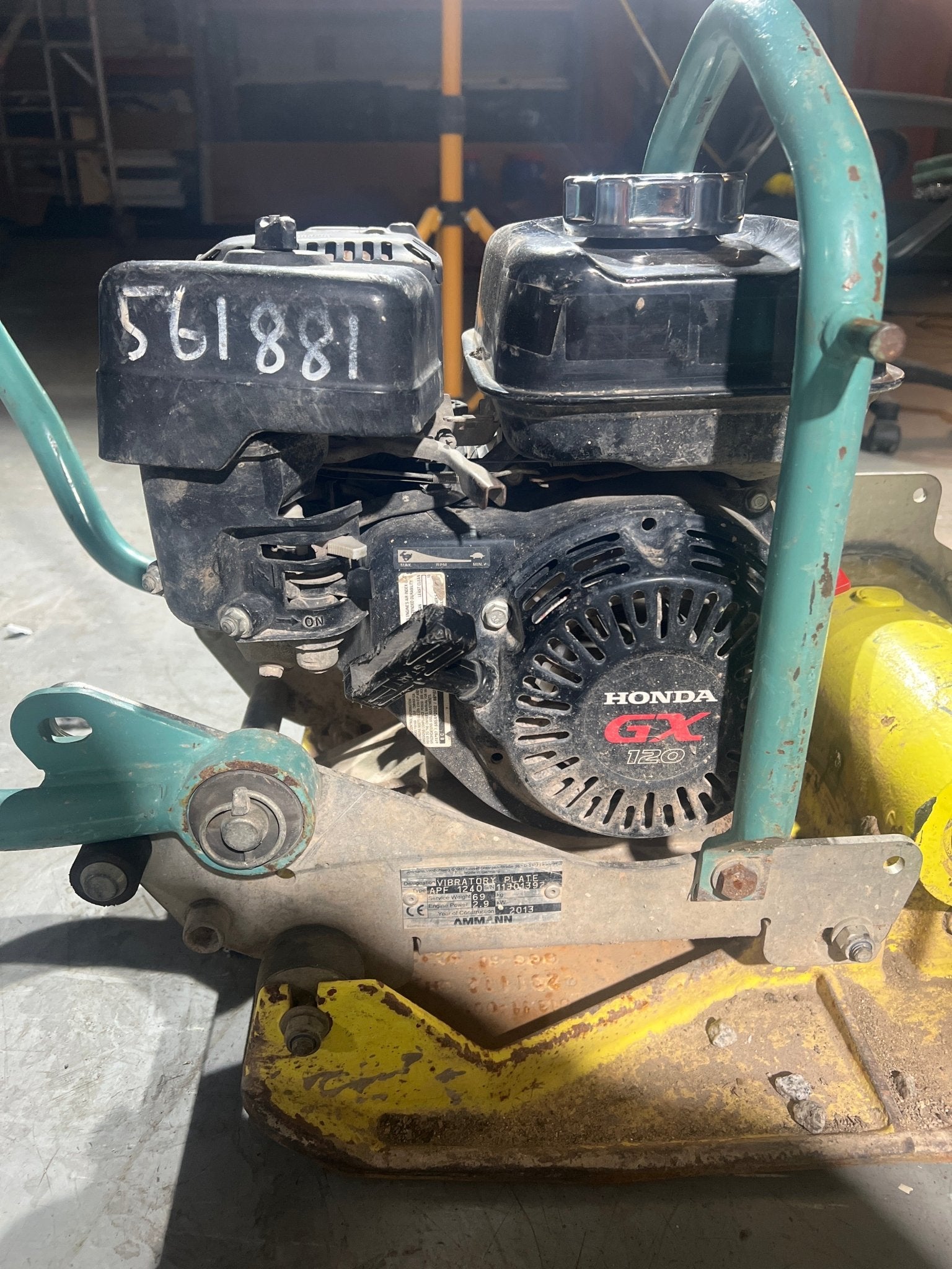 2013 Ammann APF 1240 petrol vibrating plate compactor in good used condition. - TRADE OUTLET SCOTLAND LTD