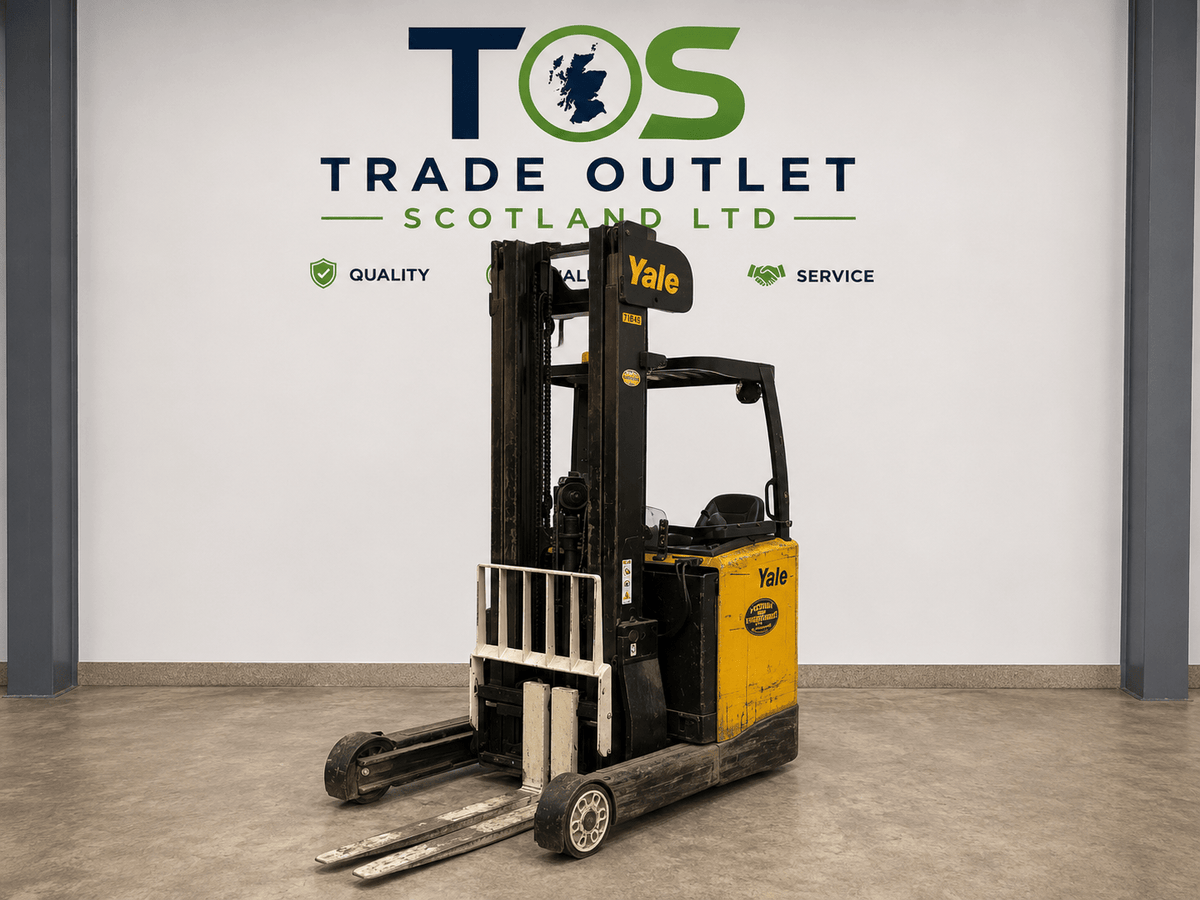 2015 Yale MR16 Electric Reach Truck – 1.6T – 6.5m Lift – Spare Battery Included - TRADE OUTLET SCOTLAND LTD