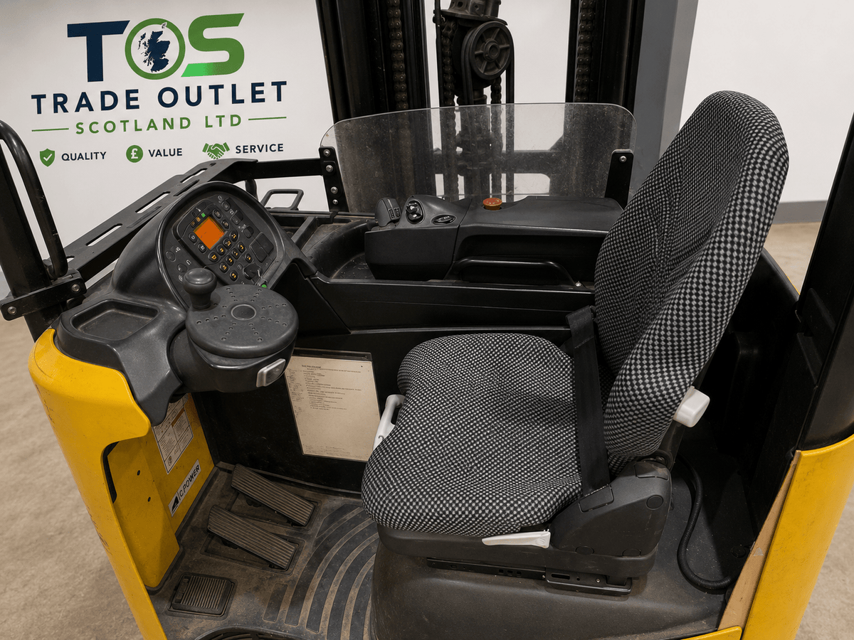 2015 Yale MR16 Electric Reach Truck – 1.6T – 6.5m Lift – Spare Battery Included - TRADE OUTLET SCOTLAND LTD