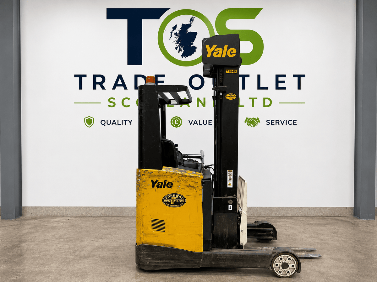2015 Yale MR16 Electric Reach Truck – 1.6T – 6.5m Lift – Spare Battery Included - TRADE OUTLET SCOTLAND LTD