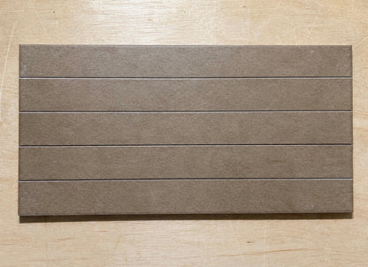 32 Boxes Recer Brushed Moka Linear Porcelain Tiles 600x300mm 46.08m² Job Lot - TRADE OUTLET SCOTLAND LTD