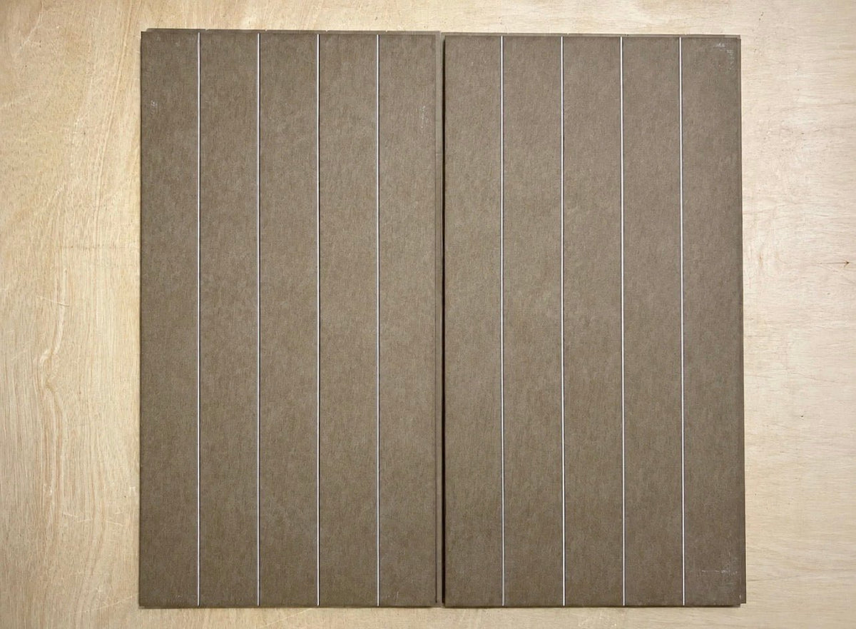 32 Boxes Recer Brushed Moka Linear Porcelain Tiles 600x300mm 46.08m² Job Lot - TRADE OUTLET SCOTLAND LTD