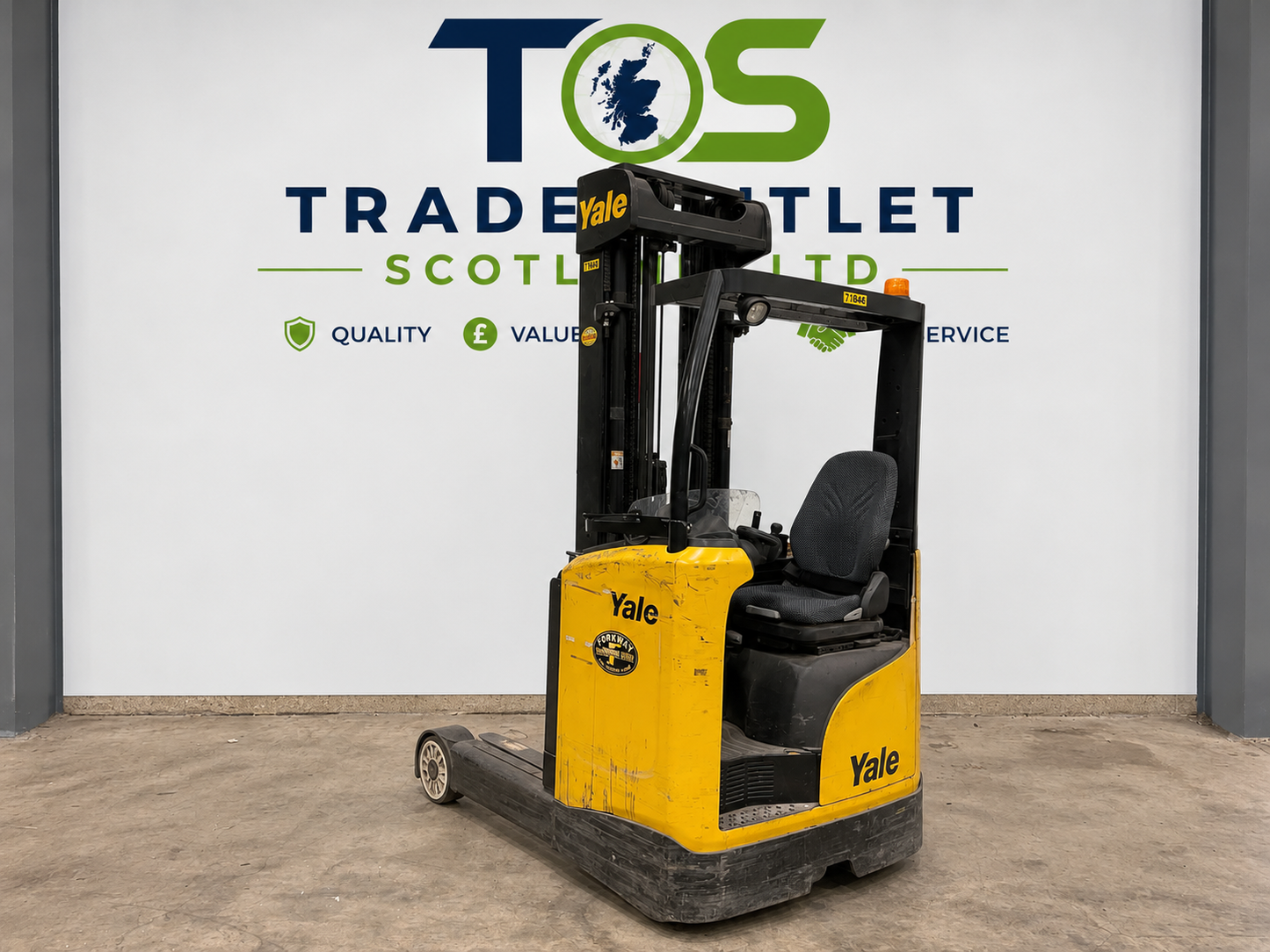 2015 Yale MR16 Electric Reach Truck – 1.6T – 6.5m Lift – Spare Battery Included