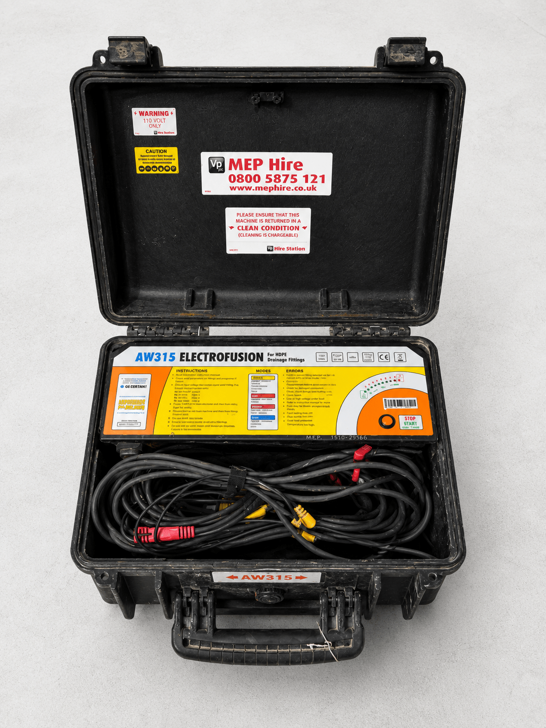 Advance Welding AW315 Electrofusion Welder | 110V | 32–315mm | Carry Case & Leads | Untested - TRADE OUTLET SCOTLAND LTD
