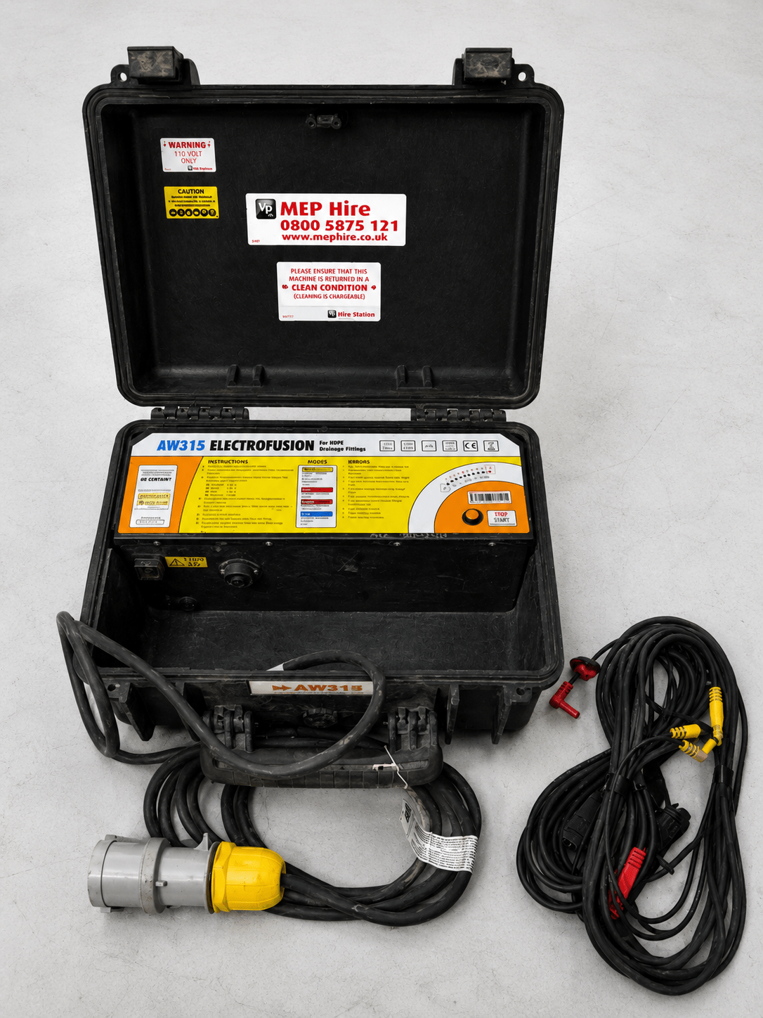 Advance Welding AW315 Electrofusion Welder | 110V | 32–315mm | Carry Case & Leads | Untested - TRADE OUTLET SCOTLAND LTD