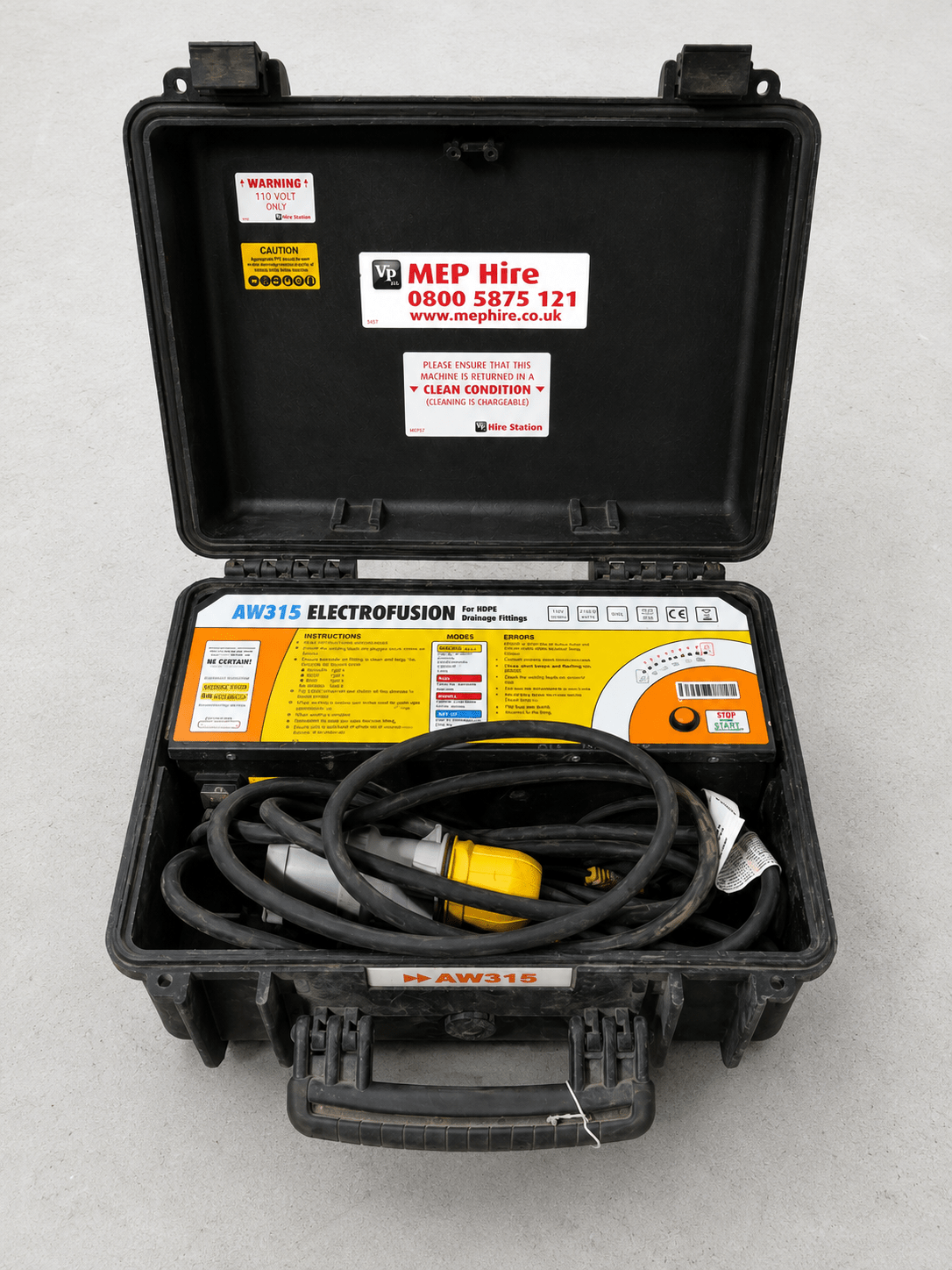 Advance Welding AW315 Electrofusion Welder | 110V | 32–315mm | Carry Case & Leads | Untested - TRADE OUTLET SCOTLAND LTD