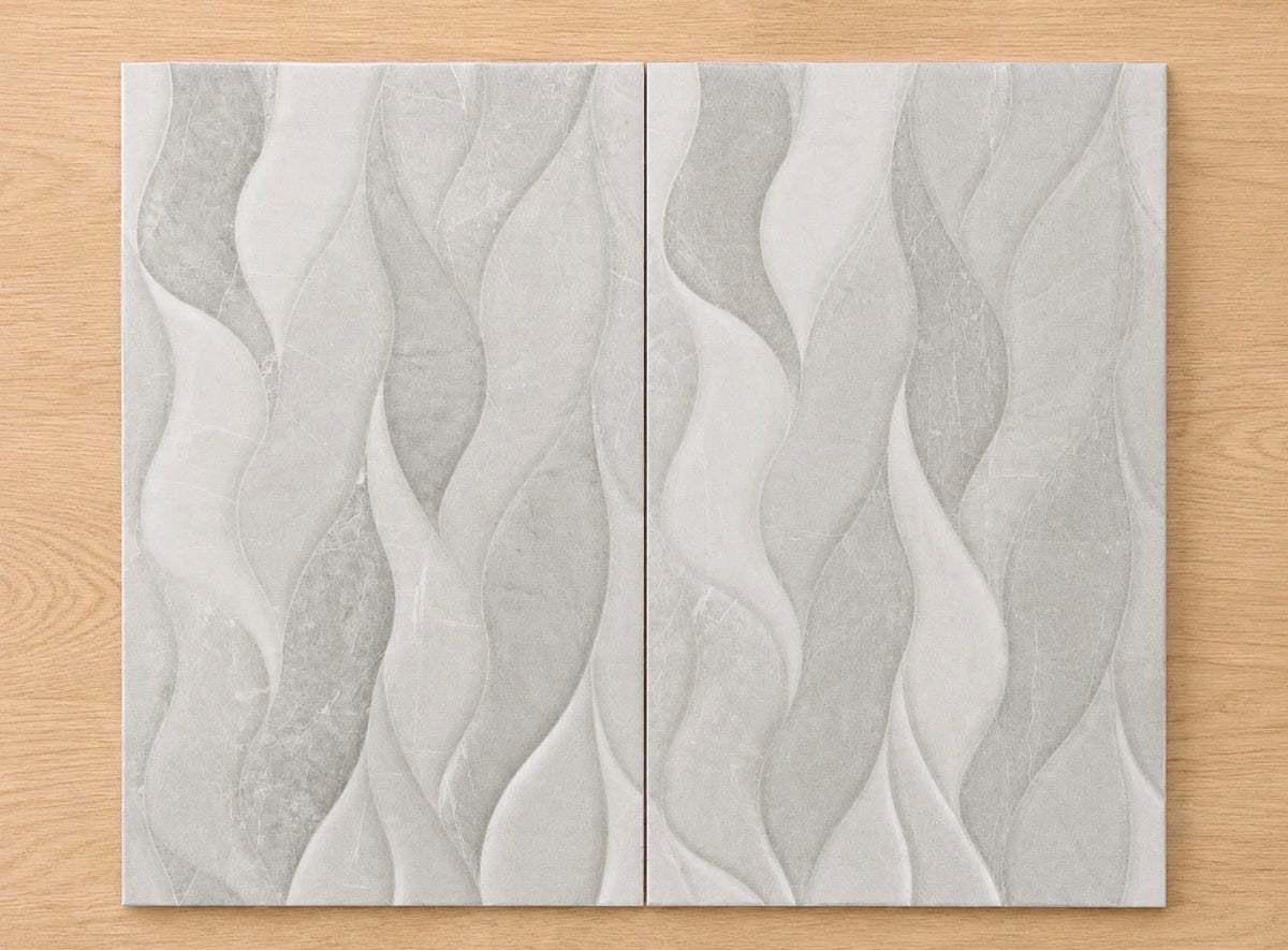 Job Lot 25 Boxes Geotiles Ceramica Signature Gris Decor Wall Tiles 333x550mm New - TRADE OUTLET SCOTLAND LTD