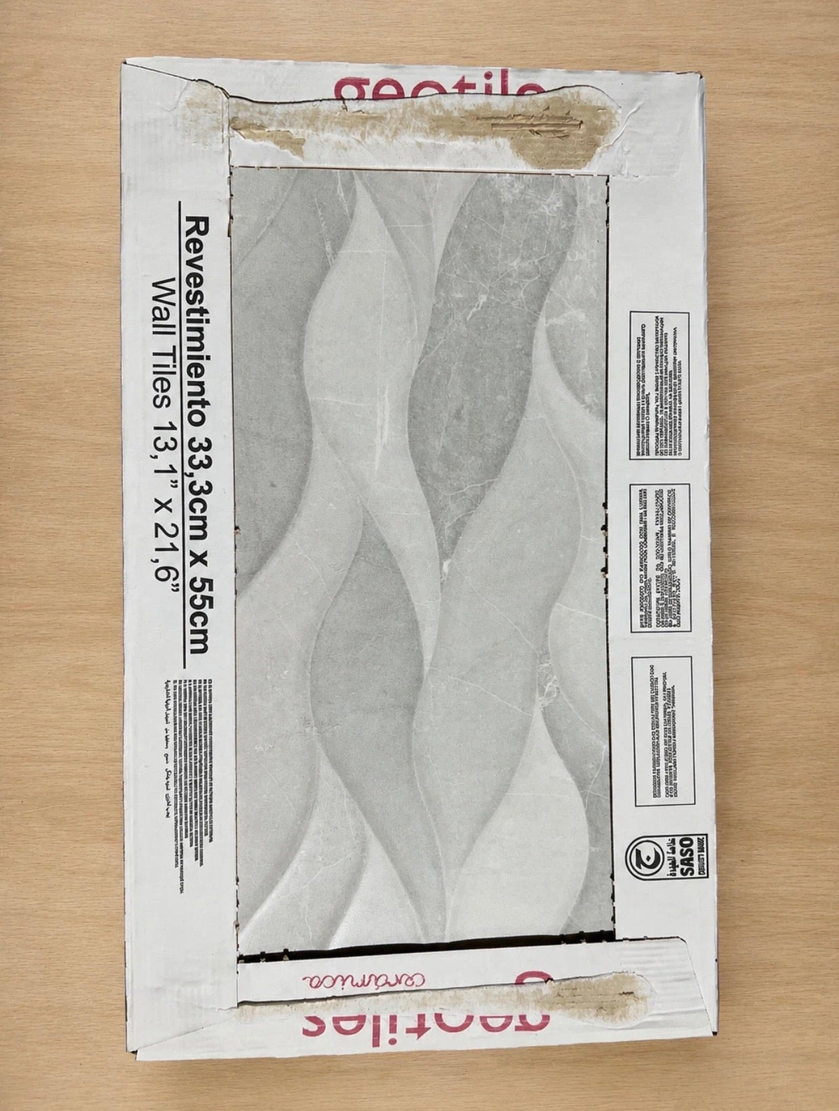 Job Lot 25 Boxes Geotiles Ceramica Signature Gris Decor Wall Tiles 333x550mm New - TRADE OUTLET SCOTLAND LTD