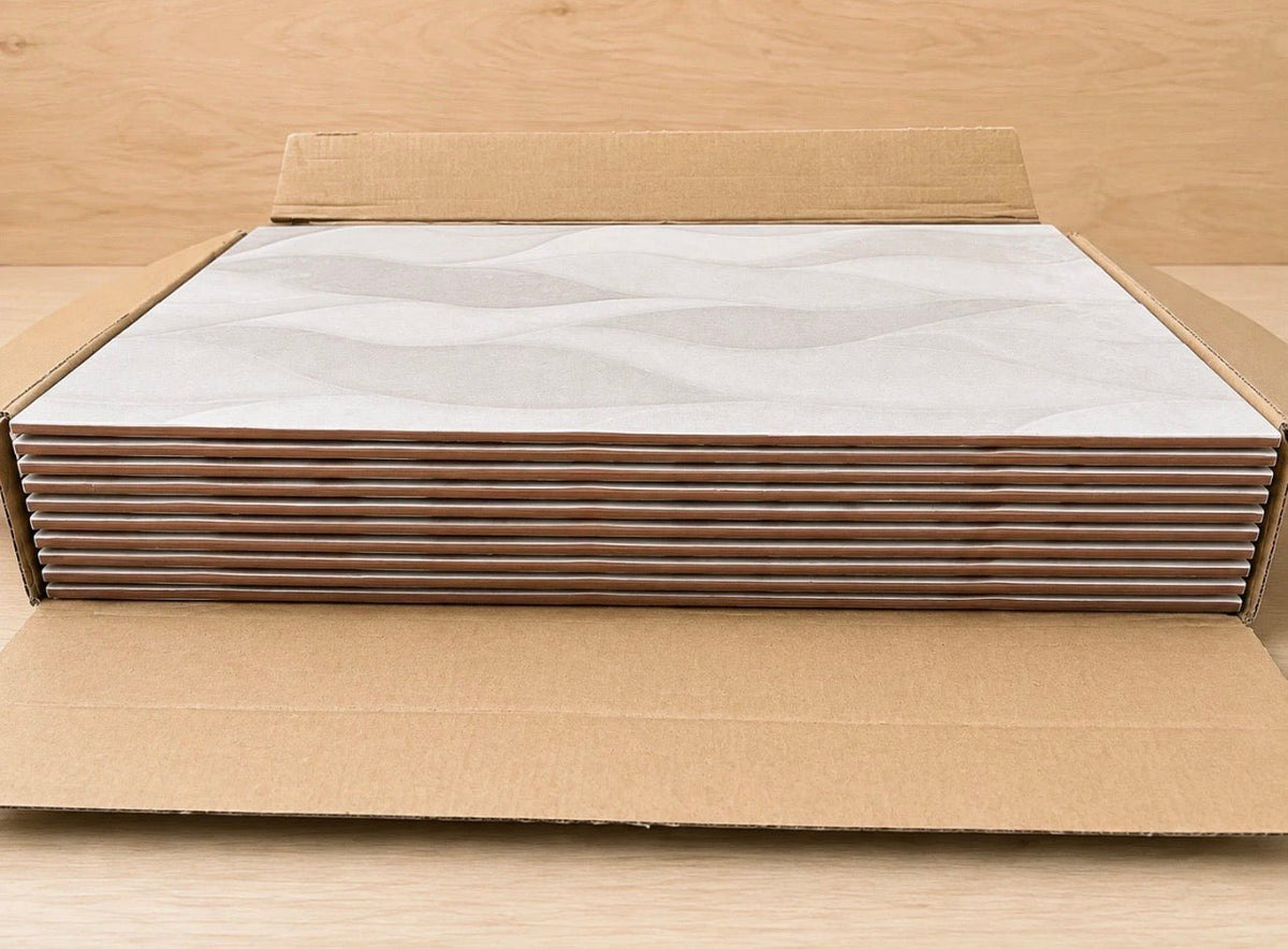 Job Lot 25 Boxes Geotiles Ceramica Signature Gris Decor Wall Tiles 333x550mm New - TRADE OUTLET SCOTLAND LTD