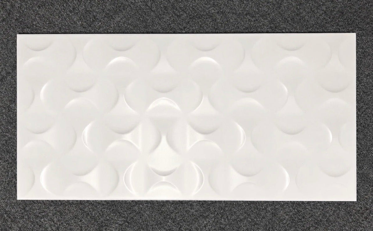 Job Lot 32.4m² Recer Polo Ikon Matt White 3D Wall Tiles 600x300mm - TRADE OUTLET SCOTLAND LTD