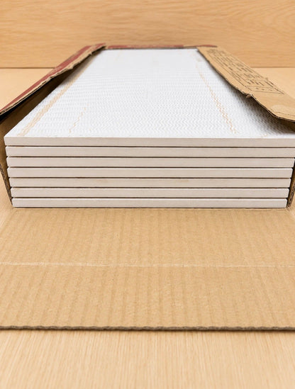 Job Lot 40 Boxes Grespania Lezama Blanco 3D Feature Wall Tiles 300x600mm New - TRADE OUTLET SCOTLAND LTD