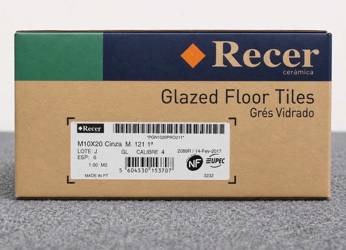 Job Lot 75m² Recer Cinza Glazed Ceramic Floor Wall Tiles 100x200mm - TRADE OUTLET SCOTLAND LTD